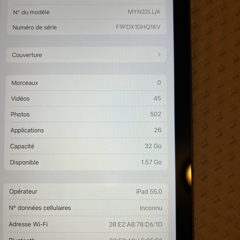 iPad 8th generation wifi and cellular data